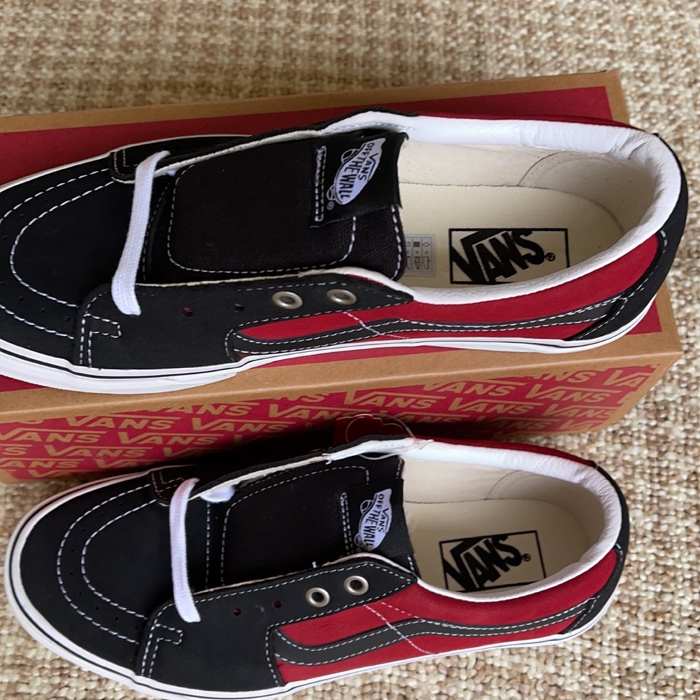 Vans Sk8-Low Leather black/chili pepper WMNS - Picture 7 of 16